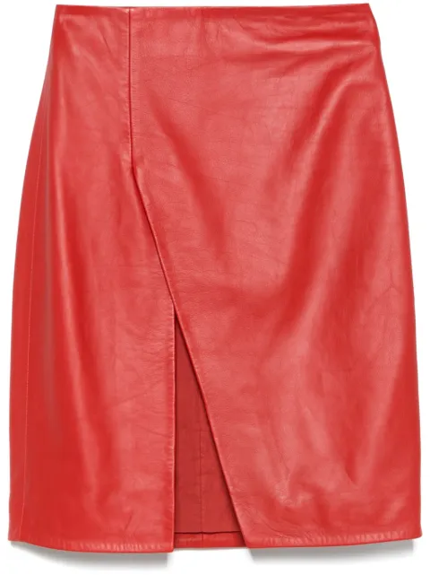 LouLou de Saison Ekare leather skirt Red EKARE