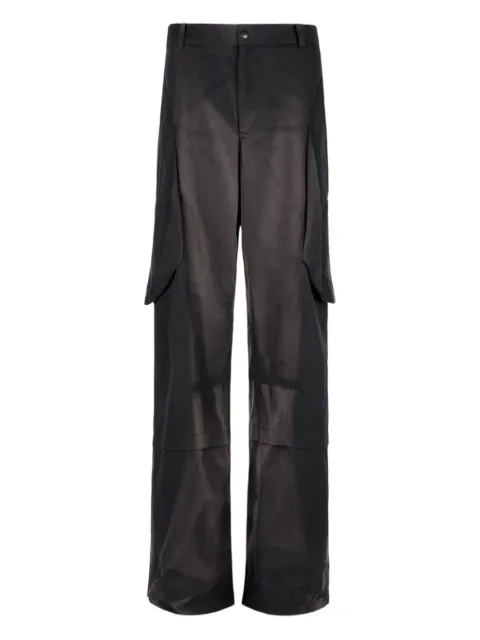 JiyongKim Sun-Bleached cargo pocket trousers Black JK25SSPA01