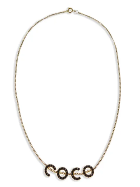 CHANEL Pre-Owned 2001 Coco chain necklace Gold NC01A