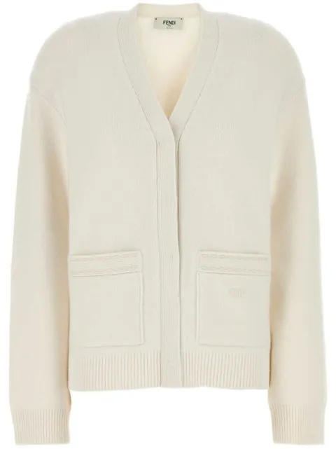 FENDI V-neck cardigan White FZE505ASJJ