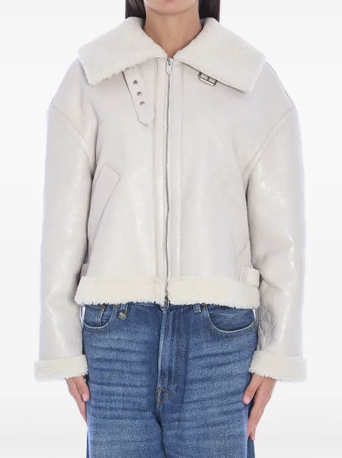 Salvatore Santoro zip-up jacket Neutrals 47055TRIX