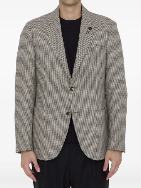 Lardini houndstooth-pattern blazer Neutrals IV528AEIVSF63401