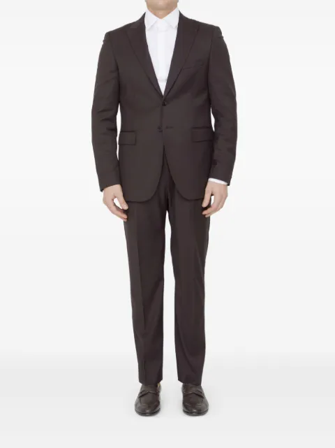 Tonello single-breasted suit Brown 01G782Z6796