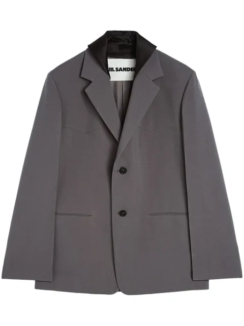 Jil Sander detachable-collar tailored jacket Grey J21BN0211J40160