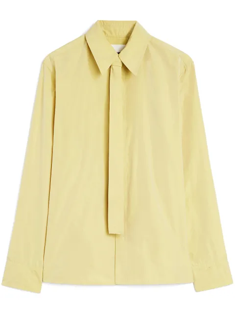 Jil Sander tie-detail shirt Yellow J21DL0227J70005