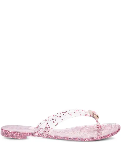 Casadei glitter-embellished flat sandals Pink 2Y255J0101BHGLT