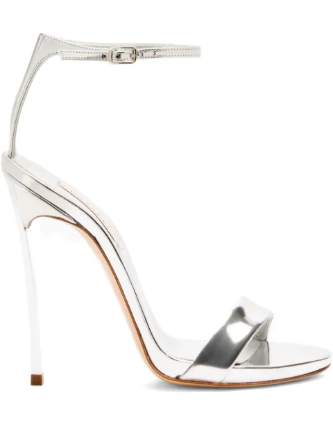 Casadei 120mm metallic heeled sandals Silver 1L162W120MT0514
