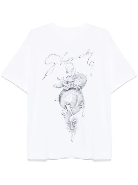 Givenchy snake and chandelier-print T-shirt White BM71MG3YPX100