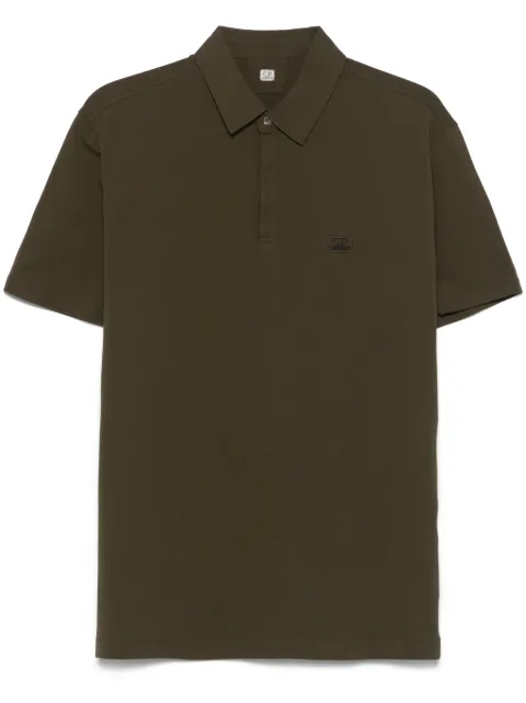 C.P. Company logo-patch polo shirt Green 18CMPL165A005263W