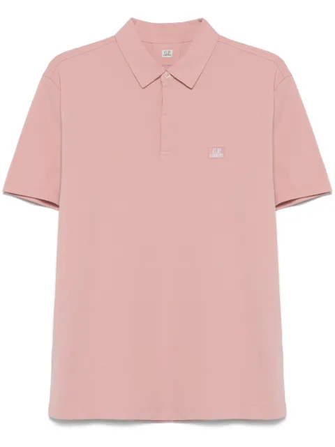 C.P. Company logo-patch polo shirt Pink 18CMPL165A005263W