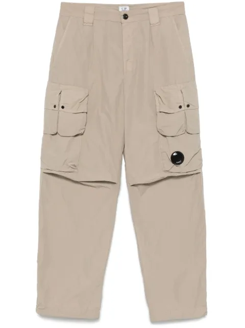 C.P. Company Lens-detail cargo trousers Neutrals 18CMPA170A005991G