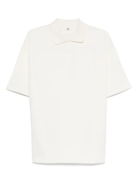 C.P. Company micro pattern jacquard polo shirt Neutrals 18CMPL320A110396G