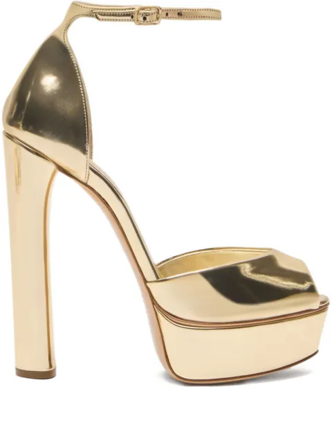 Casadei 140mm platform sandals Gold 1L287Y1401INTER
