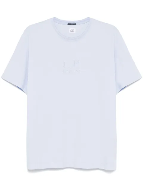 C.P. Company logo-embroidered piqué T-shirt Blue 18CMTS133A006263G