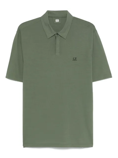 C.P. Company crepe jersey polo shirt Green 18CMPL262A005022G