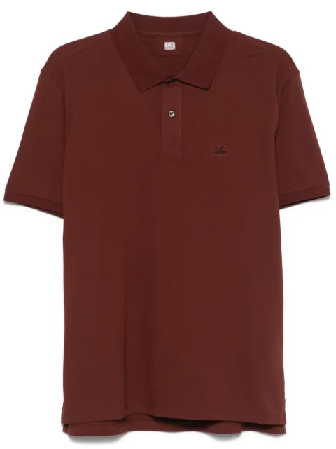 C.P. Company logo-patch polo shirt Brown 18CMPL065A005263W