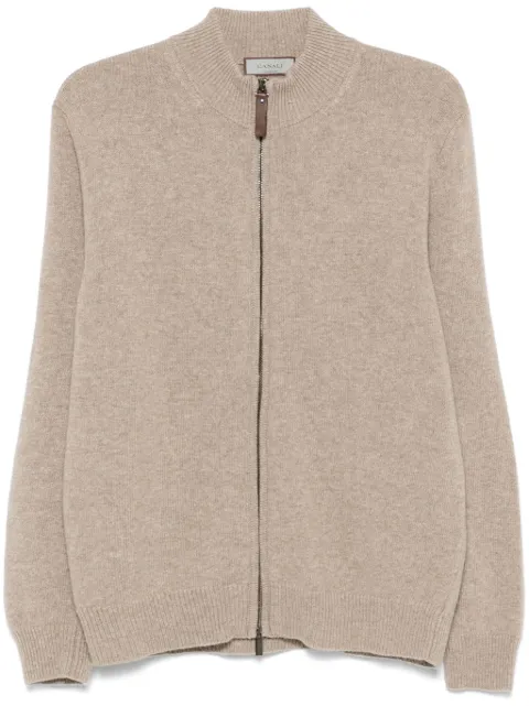 Canali zip-up cardigan Brown C0022MK02164