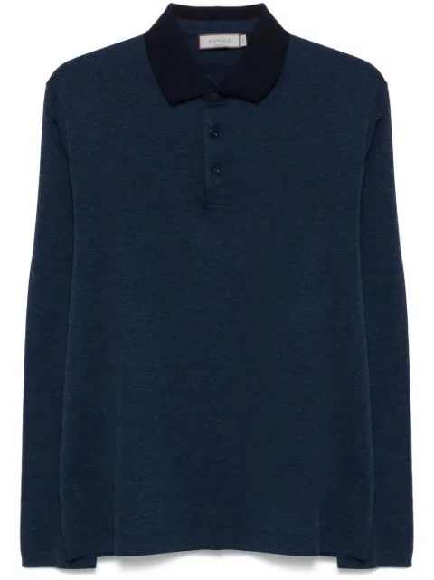 Canali cotton polo shirt Blue T0852MJ02136