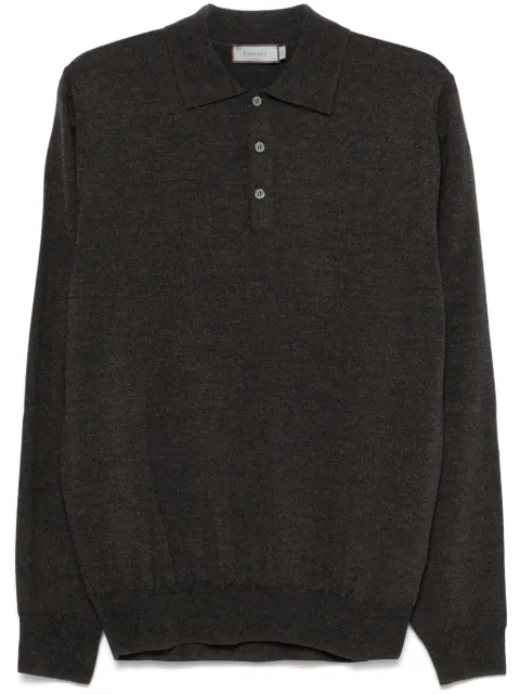 Canali wool polo shirt Brown C0017MK02156
