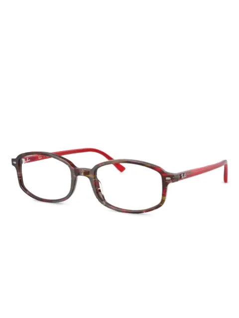 Ray-Ban rectangle-frame glasses Red RB5432