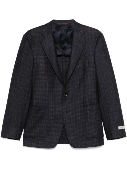 Canali check-pattern blazer Blue 25275CF01258