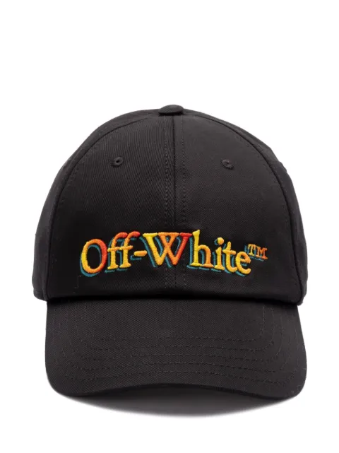 Off-White logo-embroidered cap Black OMLA049S25FAB0031018