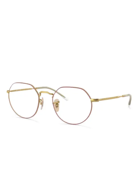 Ray-Ban round-frame glasses Gold RB6465