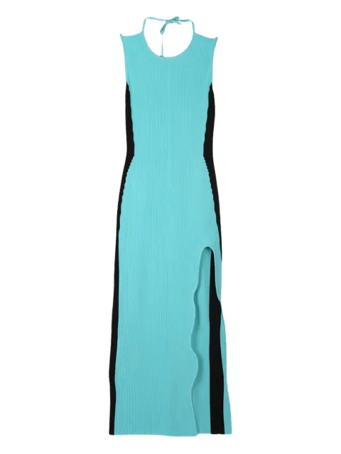PH5 Basil side-slit sleeveless dress Blue RE25DR001