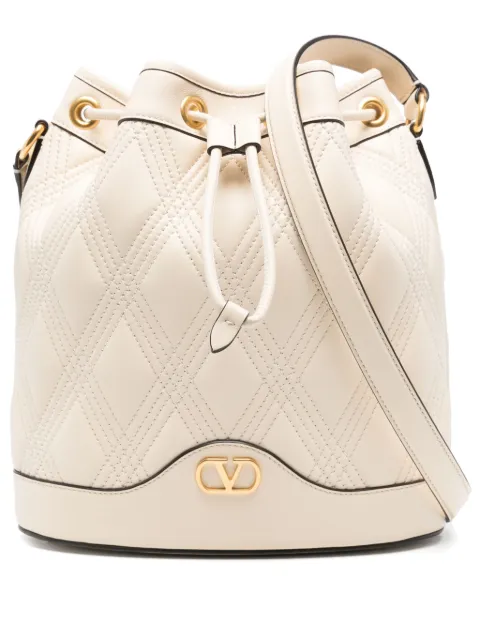 Valentino Garavani quilted bucket bag White WB0R01MIC