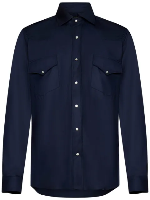 FRANZESE COLLECTION virgin wool shirt Blue 39001