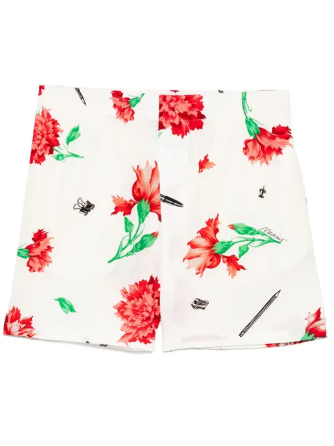 Moschino floral-print shorts White 251ZZA034402631002