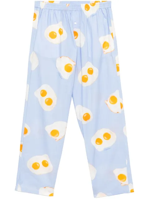 Moschino graphic-print trousers Blue 251ZZA034302591303