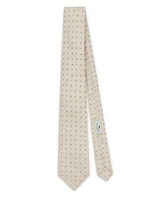 ETRO paisley-embroidered tie Neutrals MASA0001AQ131