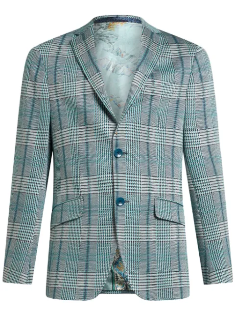 ETRO Glen plaid jersey blazer Blue MRCB0001AJ270