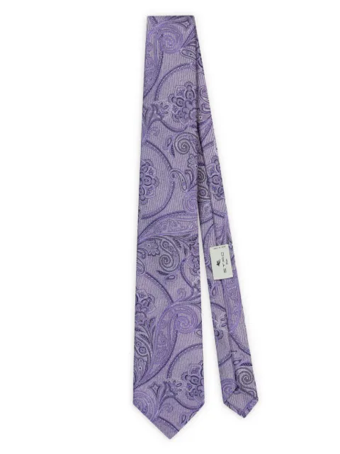 ETRO paisley detailing tie Purple MASA0001AQ093