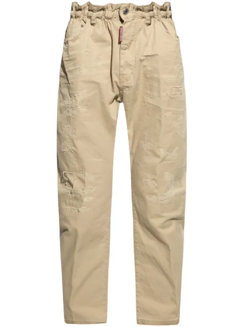 DSQUARED2 cotton loose-fit trousers Neutrals S74LB1679S41794