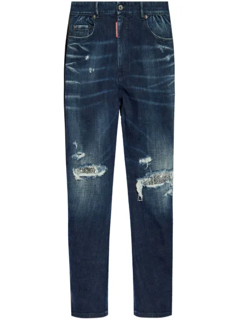 DSQUARED2 distressed straight jeans Blue S74LB1682S30664