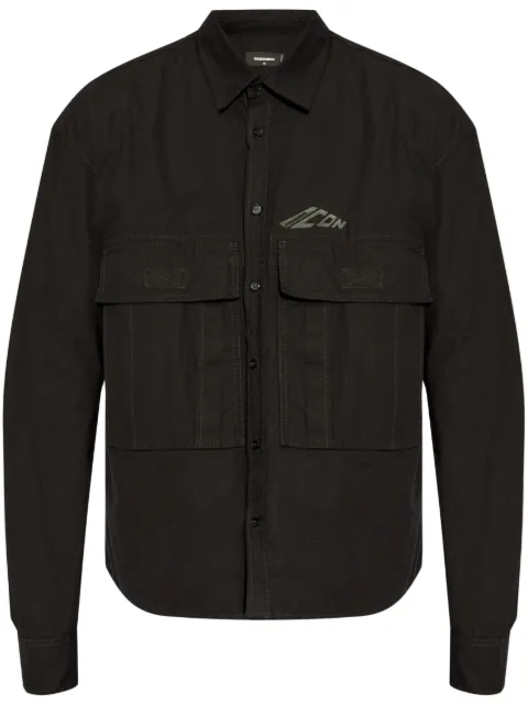 DSQUARED2 Icon-logo shirt Black S79DL0052D35224