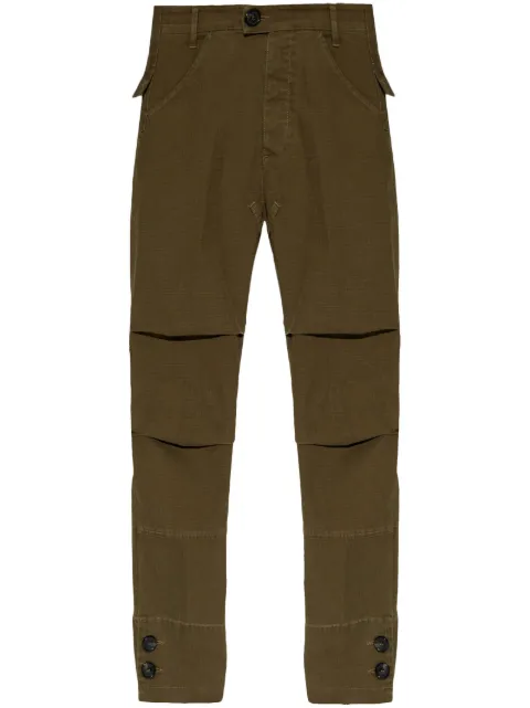 DSQUARED2 folded-panel trousers Green S75KB0491D35183