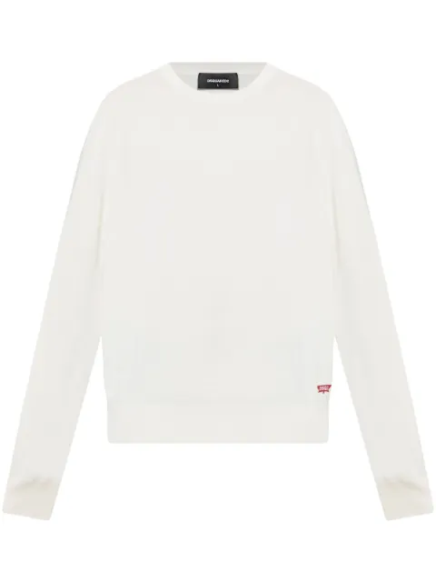 DSQUARED2 embroidered sweater White S71HA1365D13121