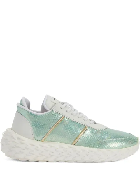 Giuseppe Zanotti Urchin snakeskin-effect lace-up sneakers Blue RW00118K58