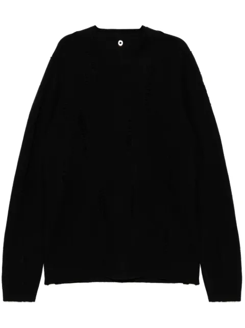 Label Under Construction distressed jumper Black YSW134GOL1FLA1