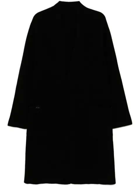 Label Under Construction single-breasted coat Black YCT199CAN2