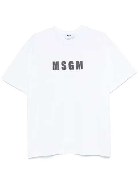 MSGM logo-print T-shirt White 3840MM109257002