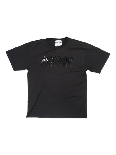 Moschino logo-print cotton T-shirt Black A07107041