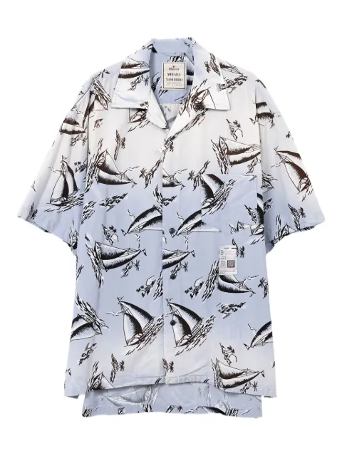 Maison MIHARA YASUHIRO graphic-print shirt Blue J14SH187