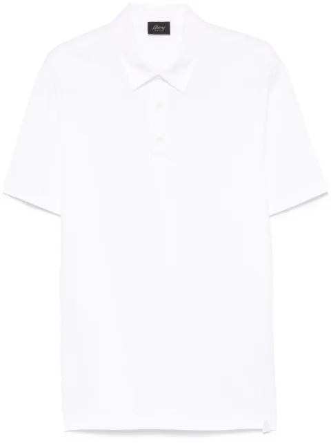 Brioni piqué cotton polo shirt White UJSZ0LPA627