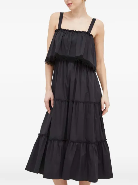 LIU JO ruffled midi dress Black CA3180T2432
