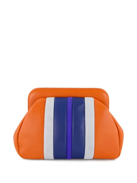 PAULA striped clutch bag Orange MEDINE4