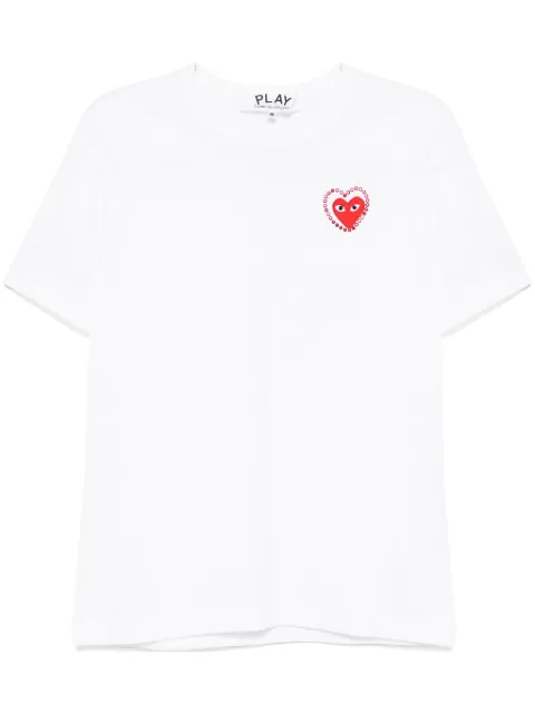 Comme Des Garçons Play heart-detail T-shirt White AXT802051